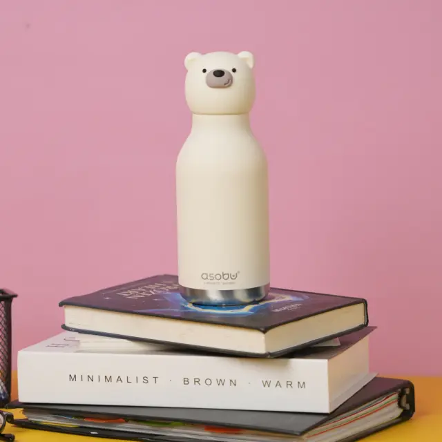 ASOBU Παγούρι Ανοξείδωτο Bestie - White Bear 460 ml 3