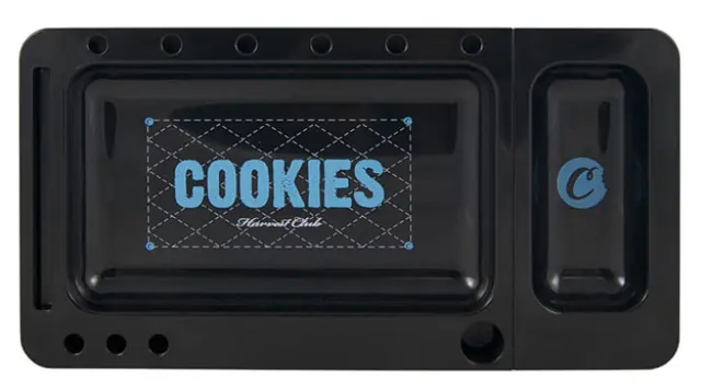 Cookies Rolling Tray Δίσκος Πλαστικός Μαύρο (31x17cm)