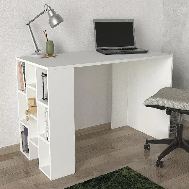 Γραφείο SPETSES Λευκό Μοριοσανίδα/Μελαμίνη 120x60x75cm 3