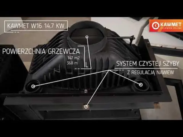 Ενεργειακό Τζάκι Ξύλου Γωνιακό Δεξί 13,5kW από Μαντέμι W16 Black PB ECO - KAWMET 2