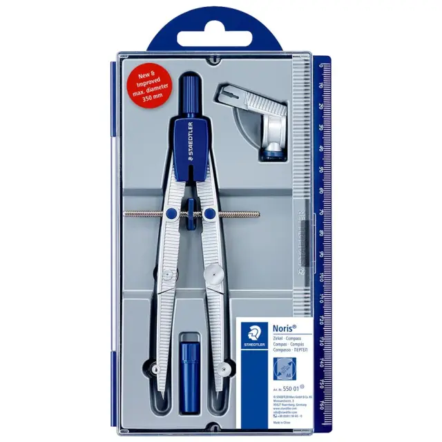 Staedtler Σχολικός Διαβήτης με Κοχλία & Προέκταση 550 02