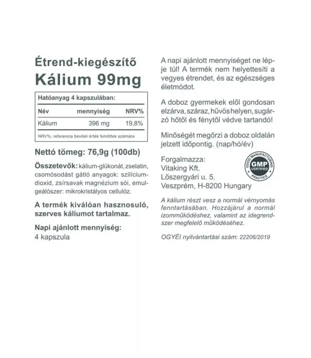 Vitaking Potassium 396 mg 2