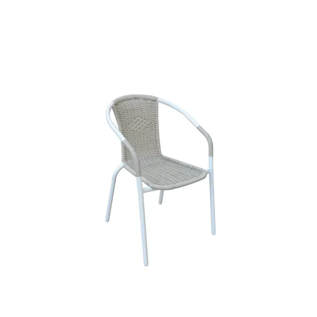 Πολυθρόνα BALENO Άσπρο/Beige Μέταλλο/Wicker
