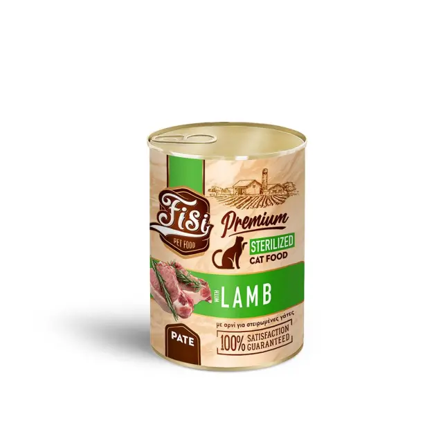 Fisi Cat Sterilised Αρνί Πατέ 400gr Μονόχρωμο