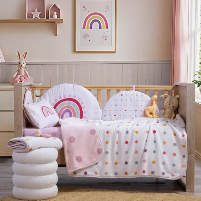 Nef-Nef Baby Dots Pink βρεφική κουβέρτα αγκαλιάς 75x100cm 040925-1 - OS 2