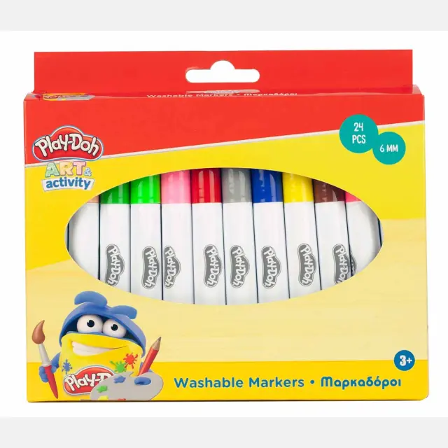 Μαρκαδόροι πλενόμενοι jumbo Play-Doh 24 χρώματα