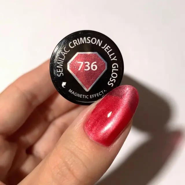Semilac Ημιμόνιμο Βερνίκι 736 Crimson Jelly Gloss 7ml 2