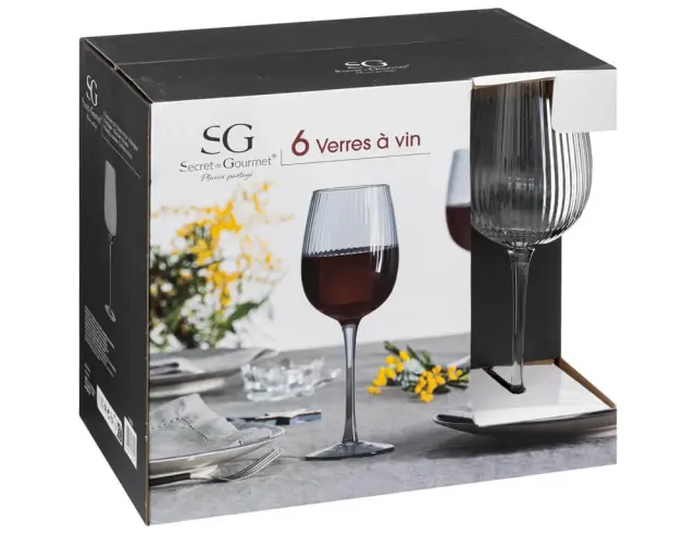 Σετ ποτήρια κρασιού Midnight Secret de Gourmet με χωρητικότητα 380ml - 6 τεμάχια 154978 2