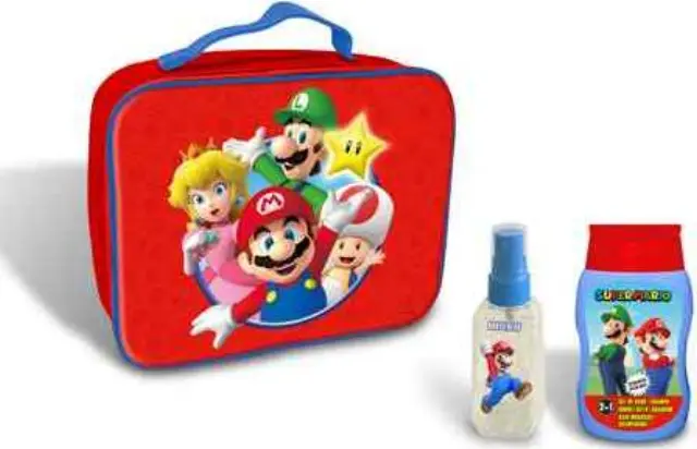 Super Mario Bath Bag Set Παιδικό Σετ Νεσεσέρ με 2 in 1 Αφρόλουτρο & Σαμπουάν 200ml & Body Fresh 90ml