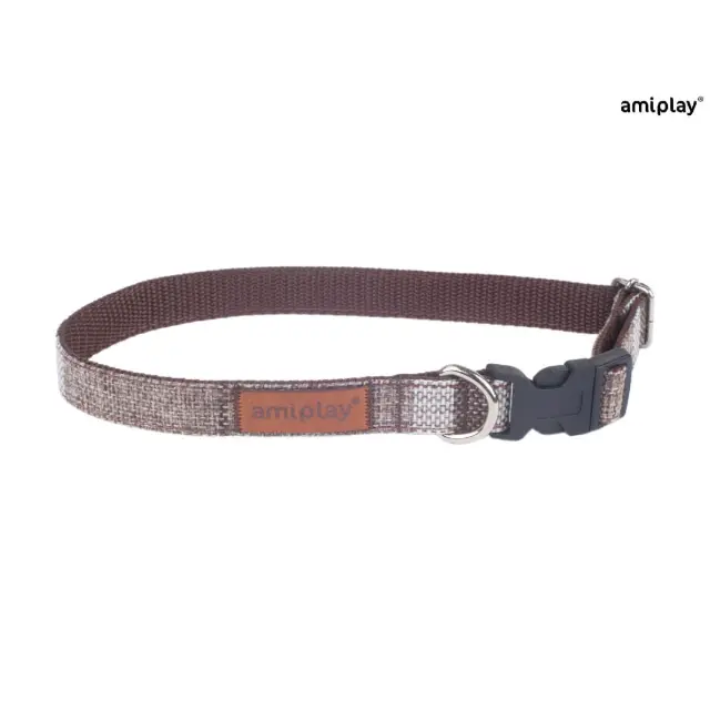 Amiplay Περιλαίμιο Σκύλου Adjustable Collar- London Brown - Medium 1,5x25-40cm