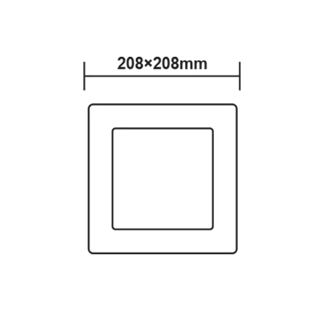 LED ΠΑΝΕΛ ΟΡΟΦΗΣ ΛΕΥΚΟ ΤΕΤΡΑΓΩΝΟ 230V AC 18W 4000K 1800LM Ra80 208x208mm / VEKO1840SW 2