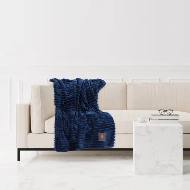 Κουβέρτα Καναπέ 130X170 400gsm Essential Greenwich Polo Club 3487 Blue 100% Πολυέστερ