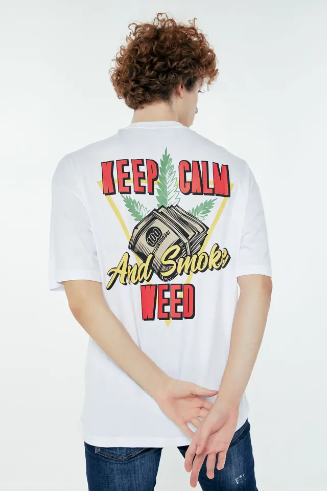 T-Shirt Βαμβακερό Smoke Λευκό 3