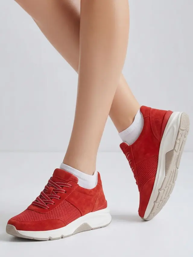 Gabor Sneakers Γυναικείο δέρμα Nubuck/ύφασμα Κόκκινο GAB/86897 48-CHILI 2