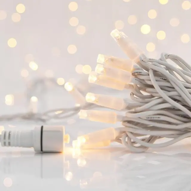 100 LED Επέκταση Έως 9 Προέκταση 150cm Λευκό Καλώδιο Θερμό Λευκό Φως IP65