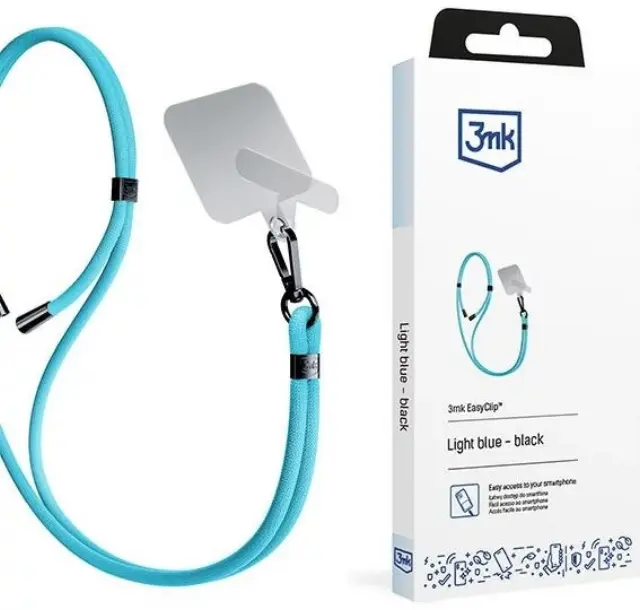 3mk® Αποσπώμενο Λουράκι Λαιμού για Θήκες Κινητών- Light Blue