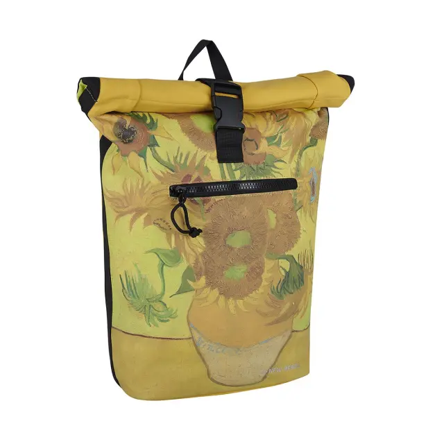 New Rebels Mart Art Roll-Top Backpack (L): Sunflowers