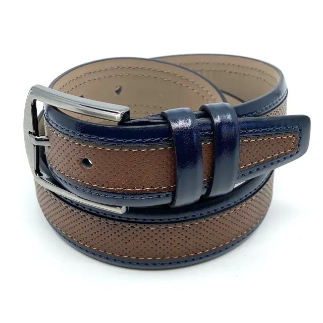 Ταμπά με Μπλε Ζώνη P.U. Leather 3,5 cm - 110cm