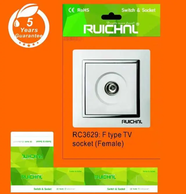 Πρίζα κεραίας τηλεόρασης - Χωνευτή - RC3629 - 674998 2