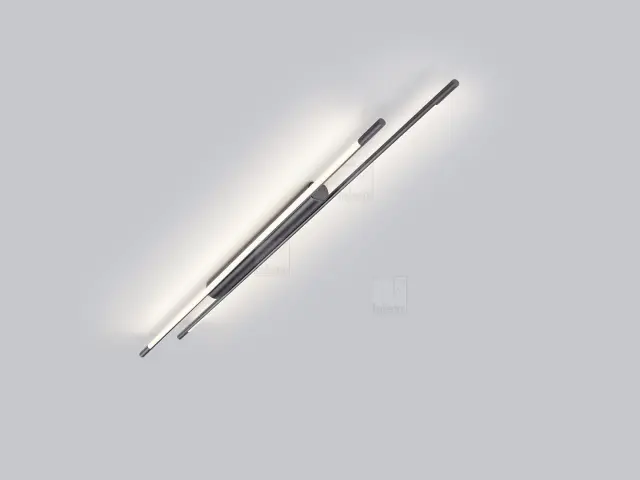 LEDA οροφής φωτιστικό 150 cm ανωδιωμένο τιτάνιο γκρι LED Γκρί Σκούρο Γκρί