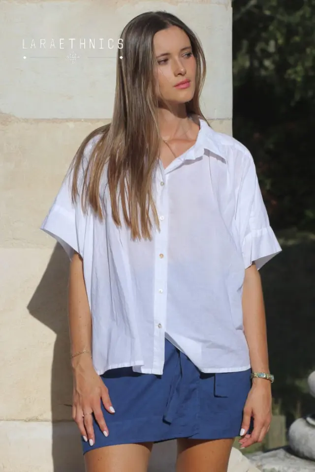 LARA ETHNICS “MARISOL” SHIRT (MARISOL-WHITE) 2