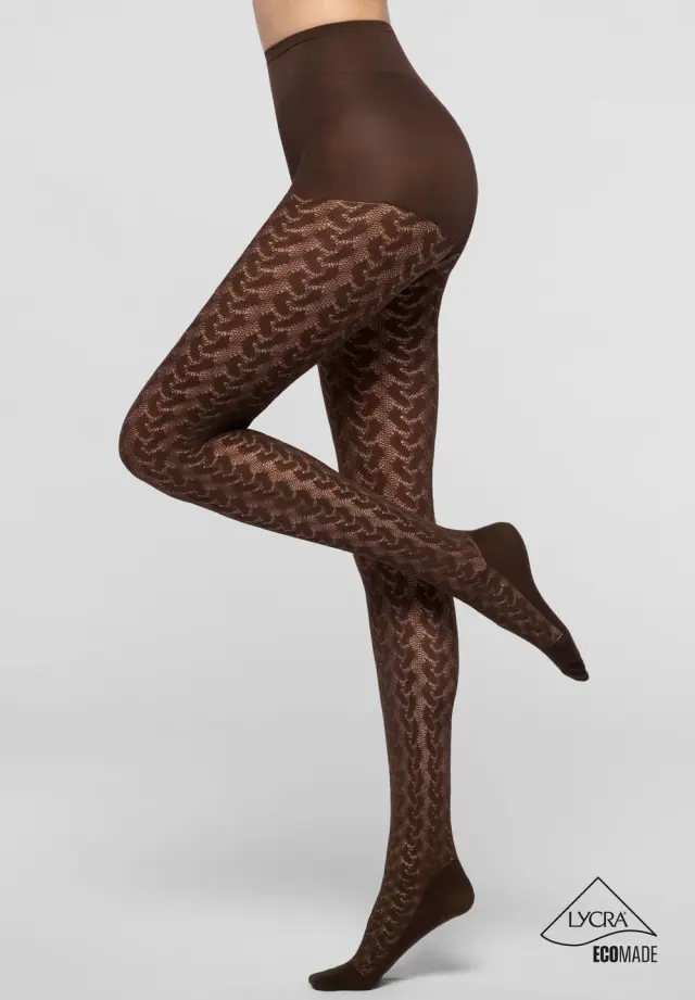 Oroblu Eco Waves Καλσόν Bio-Derived Sneakers Tights Σοκολατί 40 Den