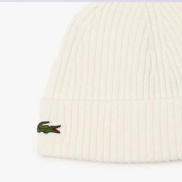 Unisex Μάλλινος Σκούφος Lacoste RB0001-70V Μπεζ - ONESIZE 2