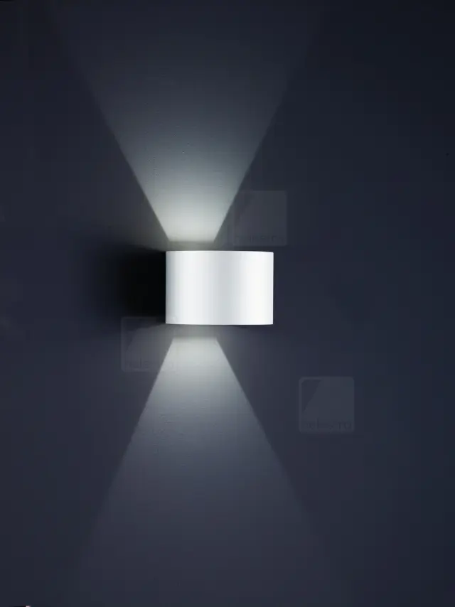 Απλίκα Τοίχου LED SIRI44-R Ματ Λευκή IP54 Direct/Indirect 7W Άσπρο