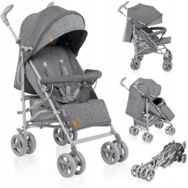 Lionelo Irma Βρεφικό Καρότσι Μπαστούνι Gray 5902581655684