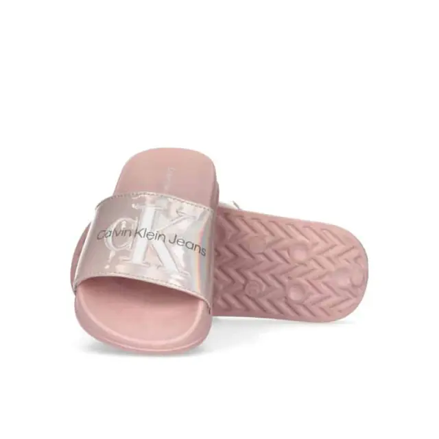 Calvin Klein Logo Print Pool Slide V3A0-80529 - 31 2