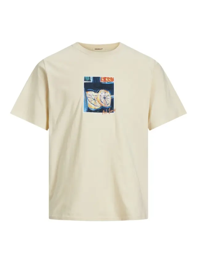 JORNOTO ART TEE SS CREW NECK buttercream