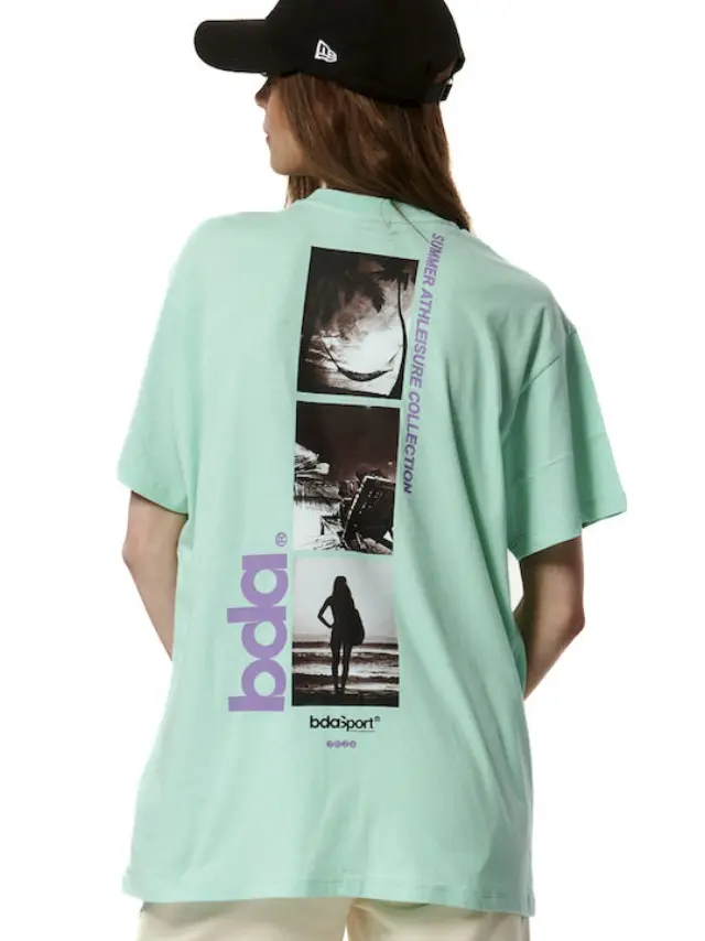 Body Action Γυναικείο Oversized T-shirt Glass Green - M 2