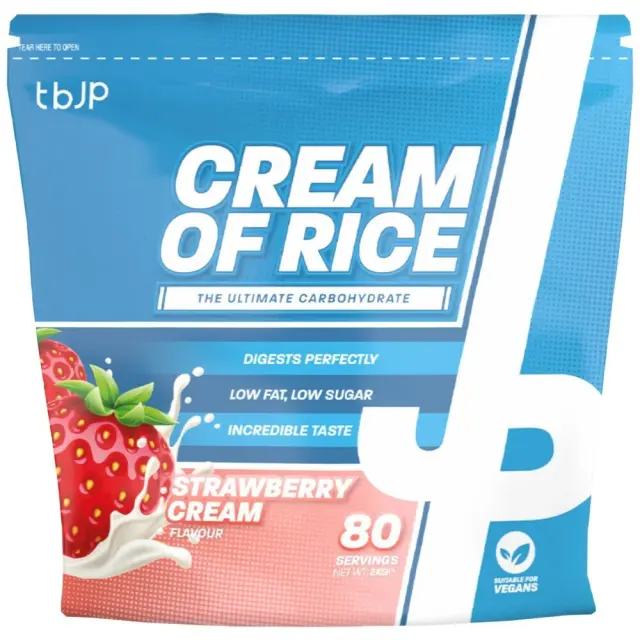 Trained By Jp Cream Of Rice Complex Carbohydrate Συμπλήρωμα Υδατανθράκων με Γεύση Κρέμα Φράουλας 2000g