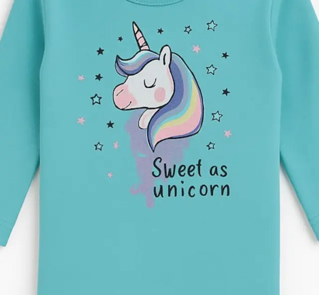 Κορμάκι Μακρυμάνικο Little Unicorn Venere Turquoise 8020601 - 12 M (80cm) 2
