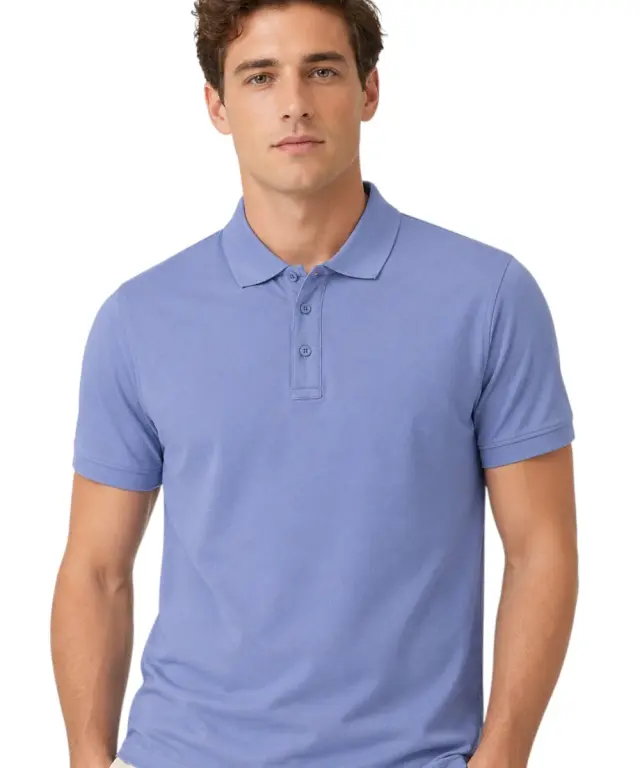 Norway Nautical School - Ανδρική Κοντομάνικη Μπλούζα Polo 868869-DENIM Μπλε Ανοιχτό