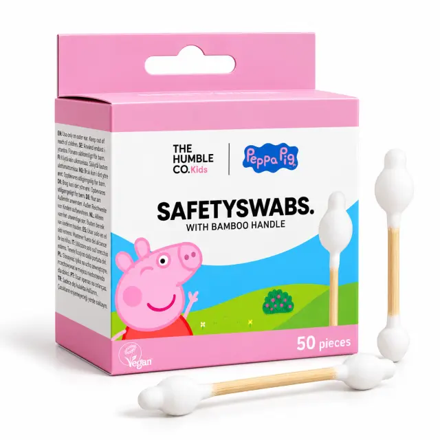 The Humble Co. Peppa Pig Βρεφικές Μπατονέτες Ασφαλείας από Μπαμπού 50 Τεμάχια