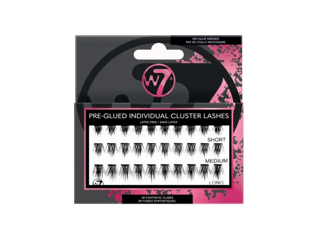 Pre Glued Individual Cluster Lashes W7