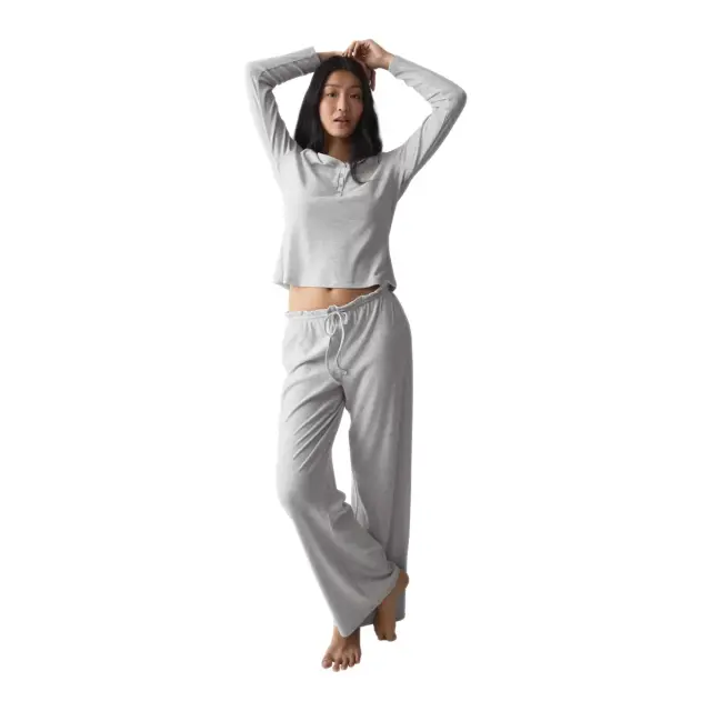 Triumph Γυναικείο Παντελόνι Πυτζάμας Mix & Match Soft, Χρώμα Grey Combination 3