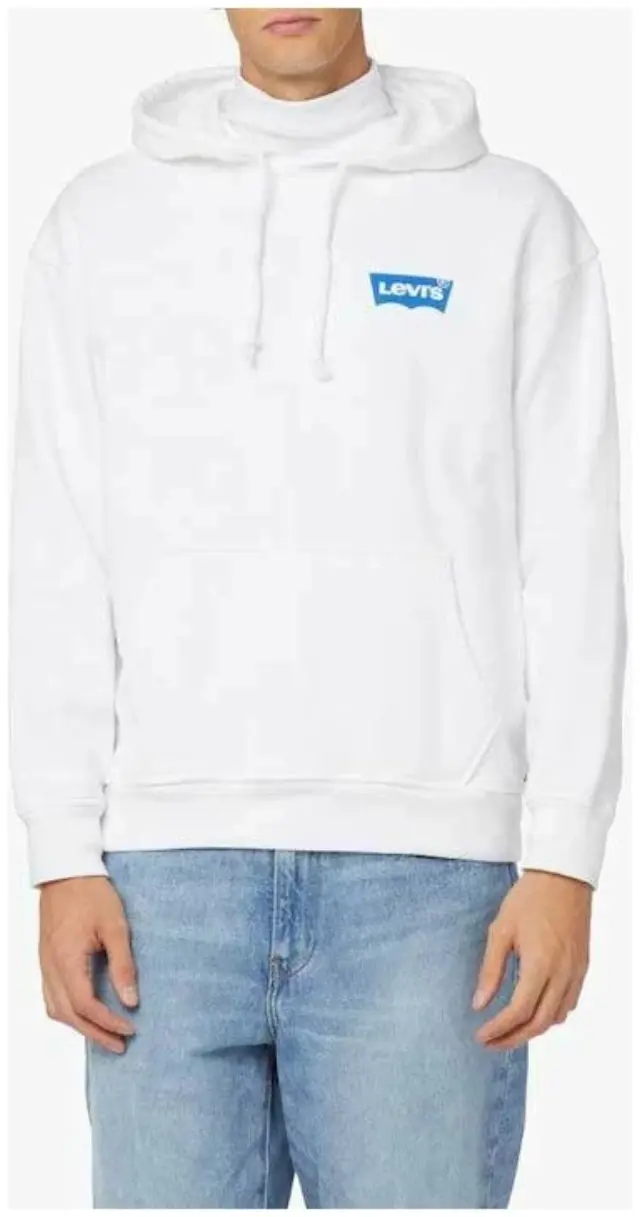 Levi's - Ανδρικό Φούτερ με Κουκούλα και Τσέπες 38479-0008 Λευκό - L 3