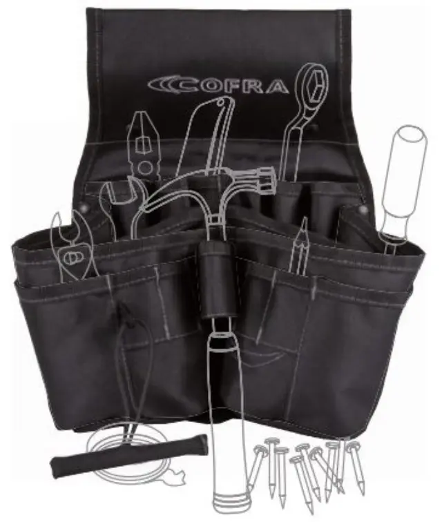 Θήκη εργαλείων μέσης Cofra Kahn black 2