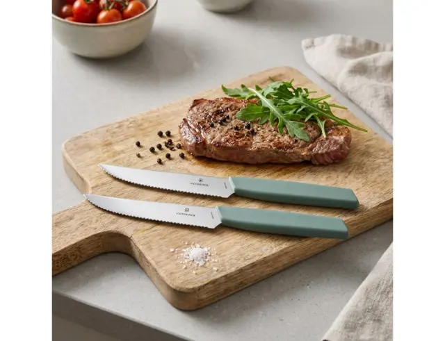 Σετ Μαχαίρια Μπριζόλας Victorinox Swiss Modern με μήκος λεπίδας 12cm - Green - 2 τεμάχια6.9006.12W43B