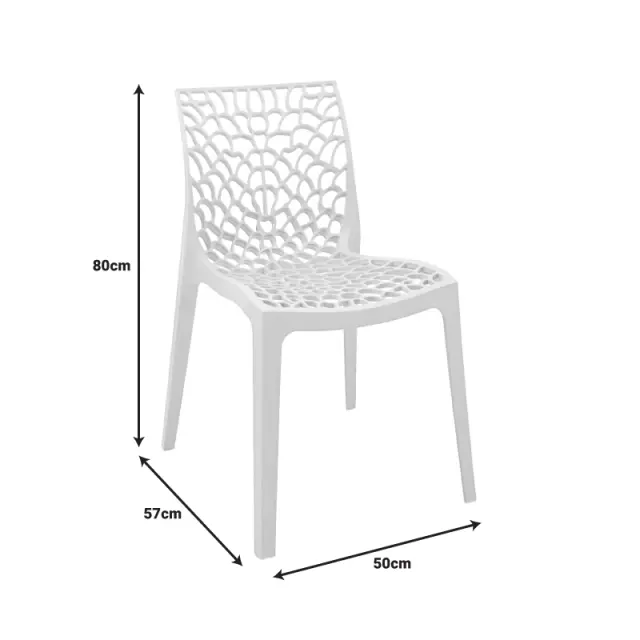Τραπεζαρία Mercon Hush pakoworld σετ 3τεμ cappuccino PP Φ60x75εκ 2