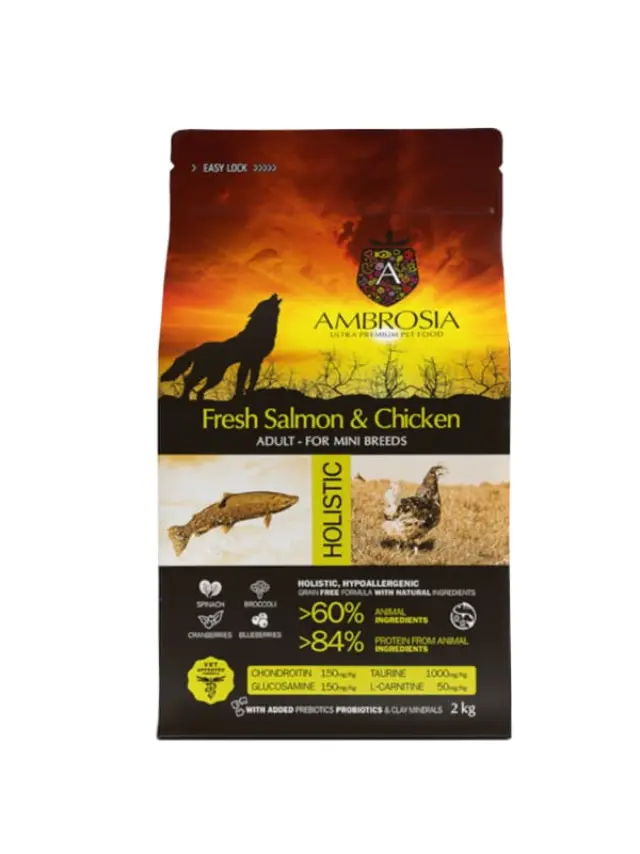 Ambrosia Ξηρά Τροφή για Ενήλικους Σκύλους Μικρόσωμων Φυλών 2kg