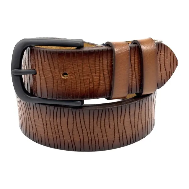 Καφέ Δερμάτινη Ζώνη Full Grain 4 cm