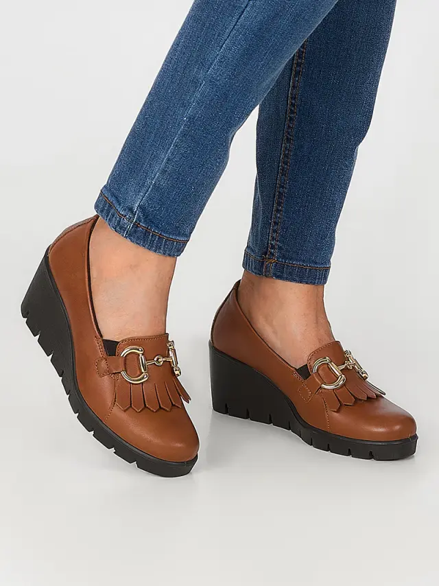 Imac Μοκασίνια-Loafers Γυναικείο δέρμα Καφέ IMA/655370 VITELLO/COGNAC 2