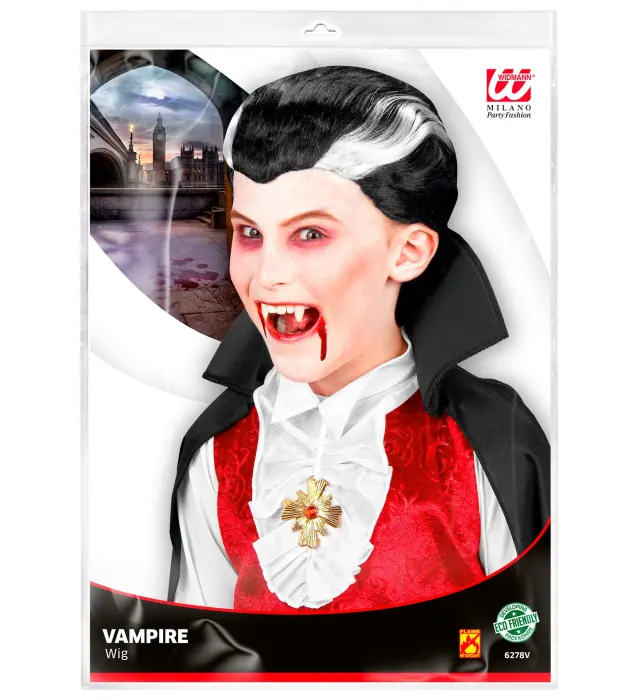 Αποκριάτικο Αξεσουάρ Περούκα Vampire (Widmann) (W-6278V) 3