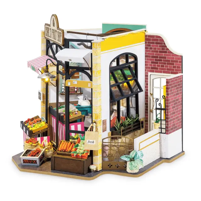 Rolife DIY Miniature House / Κατασκευή 3D Μινιατούρας με Φωτισμό: Carl's Fruit Shop 2