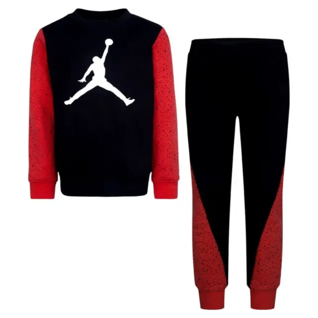 Jordan Jumpman Fleece ΠΑΙΔΙΚΗ ΦΟΡΜΑ (85B817-023) - Μαύρο-Κόκκινο - 5-6 ετών