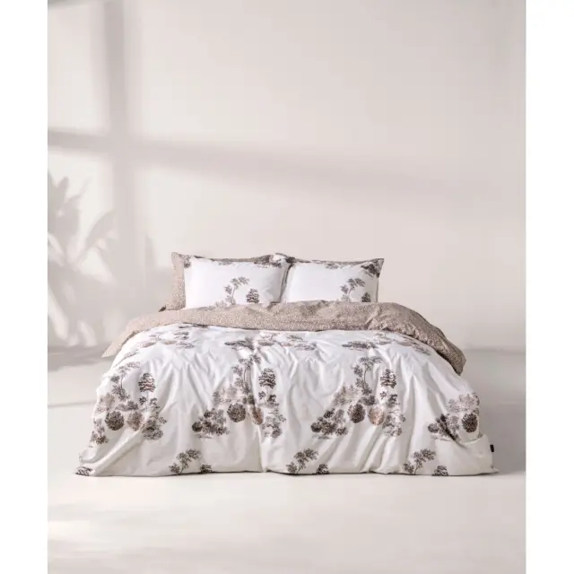 Σετ Σεντόνια King Size 4 Τεμαχίων Kentia Cruso White-Brown 270x270