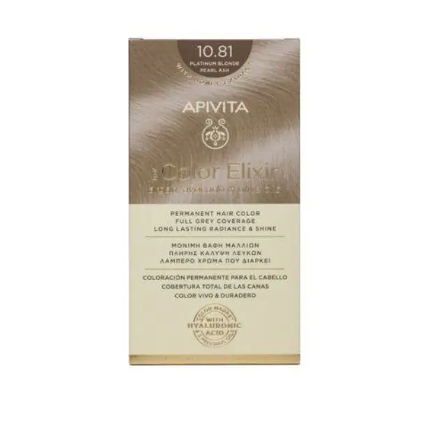 Apivita My Color Elixir 10.81 Μόνιμη Βαφή Μαλλιών Κατάξανθο Περλέ, 50ml